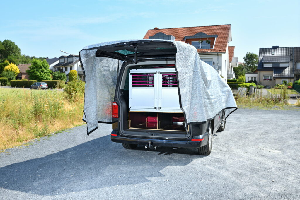 Auto Schattennetz Für Hunde 3x4 M â€ 12m² Alu Schatten Netz 85% Uv Sonnenschutz  Hitzeschutz Haube Für Tiere 