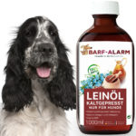 Leinöl für Hunde - Reich an Omgea 3 & 6 Fettsäuren - Für Welpen, Adulte Hunde und Senioren - Naturprodukt - Wertvolle Fettsäuren für den 🐕